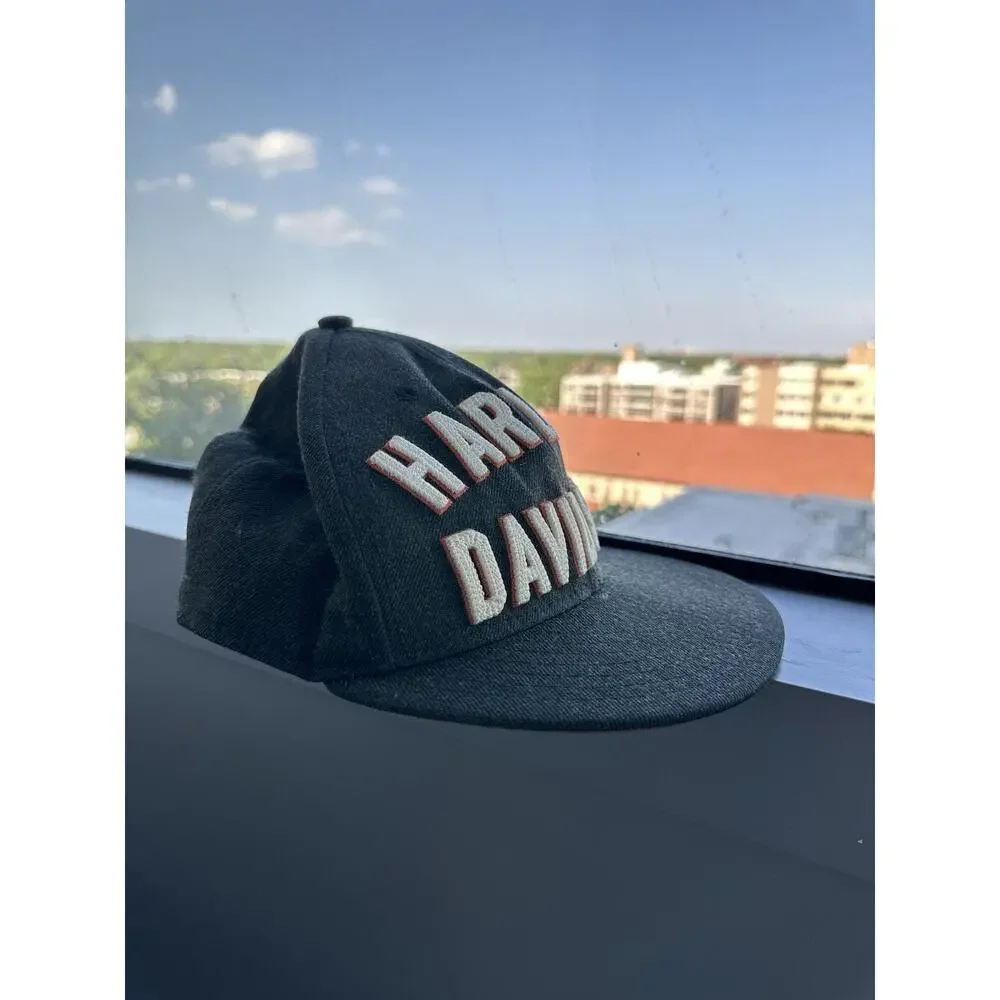 Harley-Davidson New Era 59FIFTY Fitted Hat Cap Black/Brown Brim 7 1/4